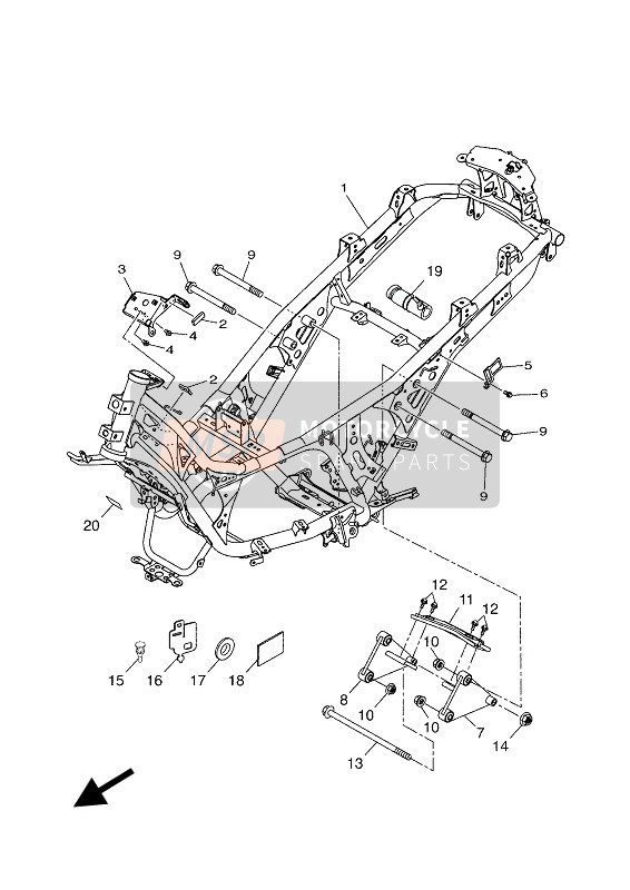 Yamaha X-MAX 400 2019 Rahmen für ein 2019 Yamaha X-MAX 400